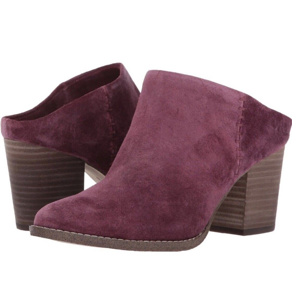 Barely worn! Splendid Women’s Suede Wine Debrah Mules Shoes Size 11